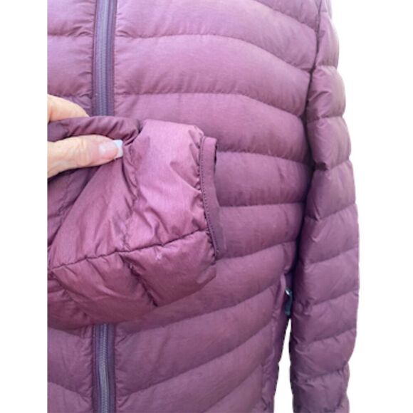 Heat Keep Puffer Size L 90% Down 10% Feathers Burgundy - Picture 3 of 13